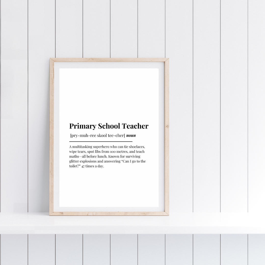 Definition Print | Primary School Teacher | Teacher Gift Idea | Design 2