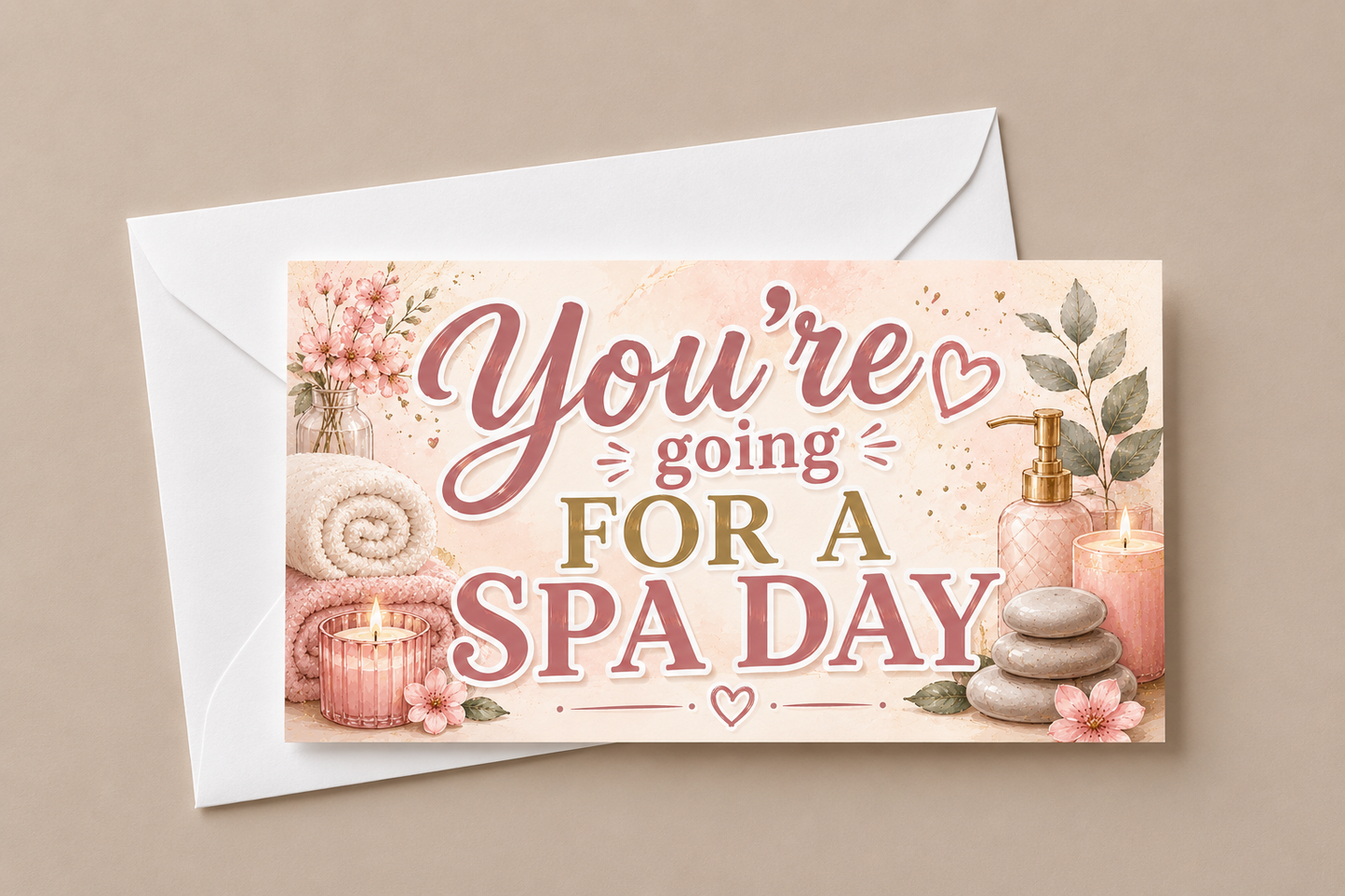 Surprise Ticket Print | You're Going For A Spa Day | Treatment Ticket Pass Voucher | Gift Idea