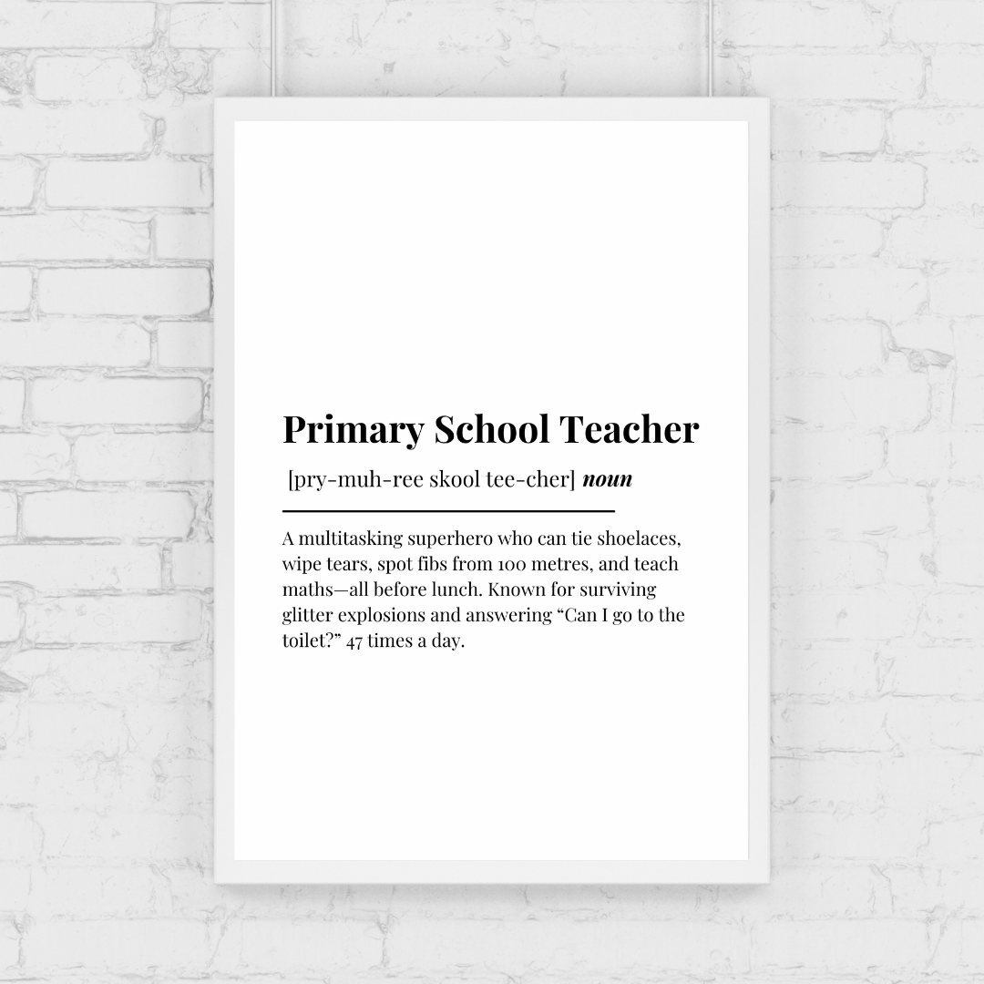 Definition Print | Primary School Teacher | Teacher Gift Idea | Design 2