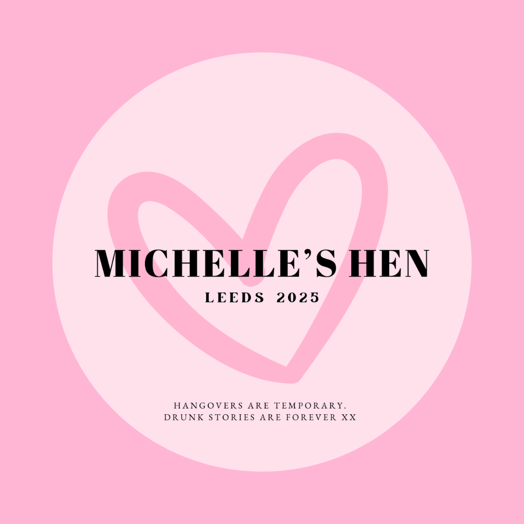 Light Pink Heart Hen Party Circle Stickers | Hen Do Stickers | Hen Party Stickers | Hen Party Party Bag Labels