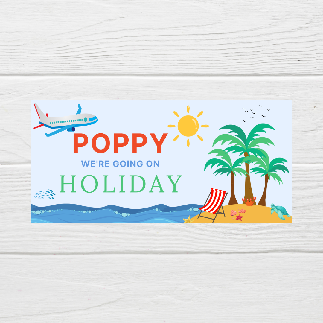 Surprise Ticket Print | Personalised Summer Holiday Vacation Ticket Voucher | Gift Idea