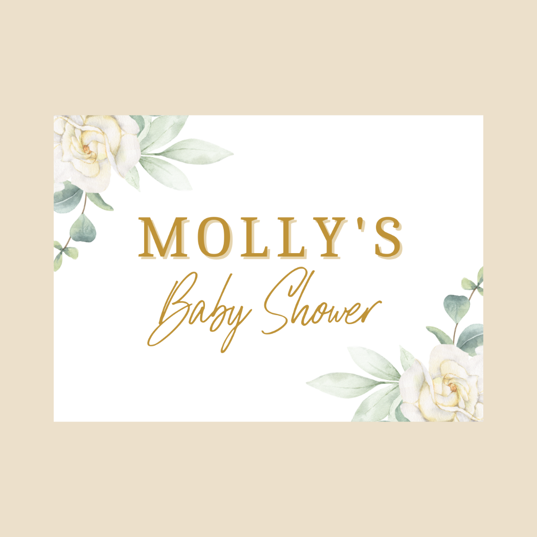 Rectangle Stickers | Greenery White Rose Floral Party Stickers | Birthday, Baby Shower, Christening, Wedding, Hen Party Stickers | Party Bag Stickers