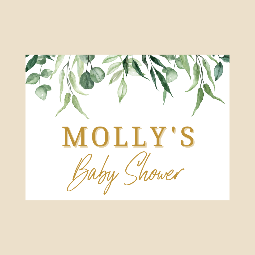 Rectangle Stickers | Greenery Leaf Party Stickers | Birthday, Baby Shower, Christening, Wedding Stickers | Party Bag Stickers