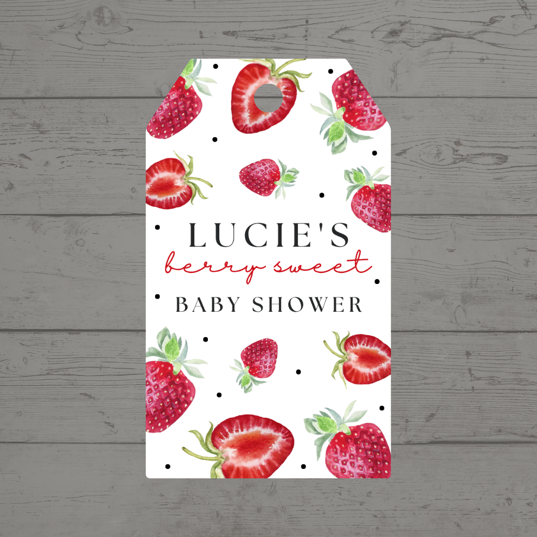 Gift Tags | Strawberry Gift Tags | Party Tags | Party Gift Tags | Strawberry Party Theme