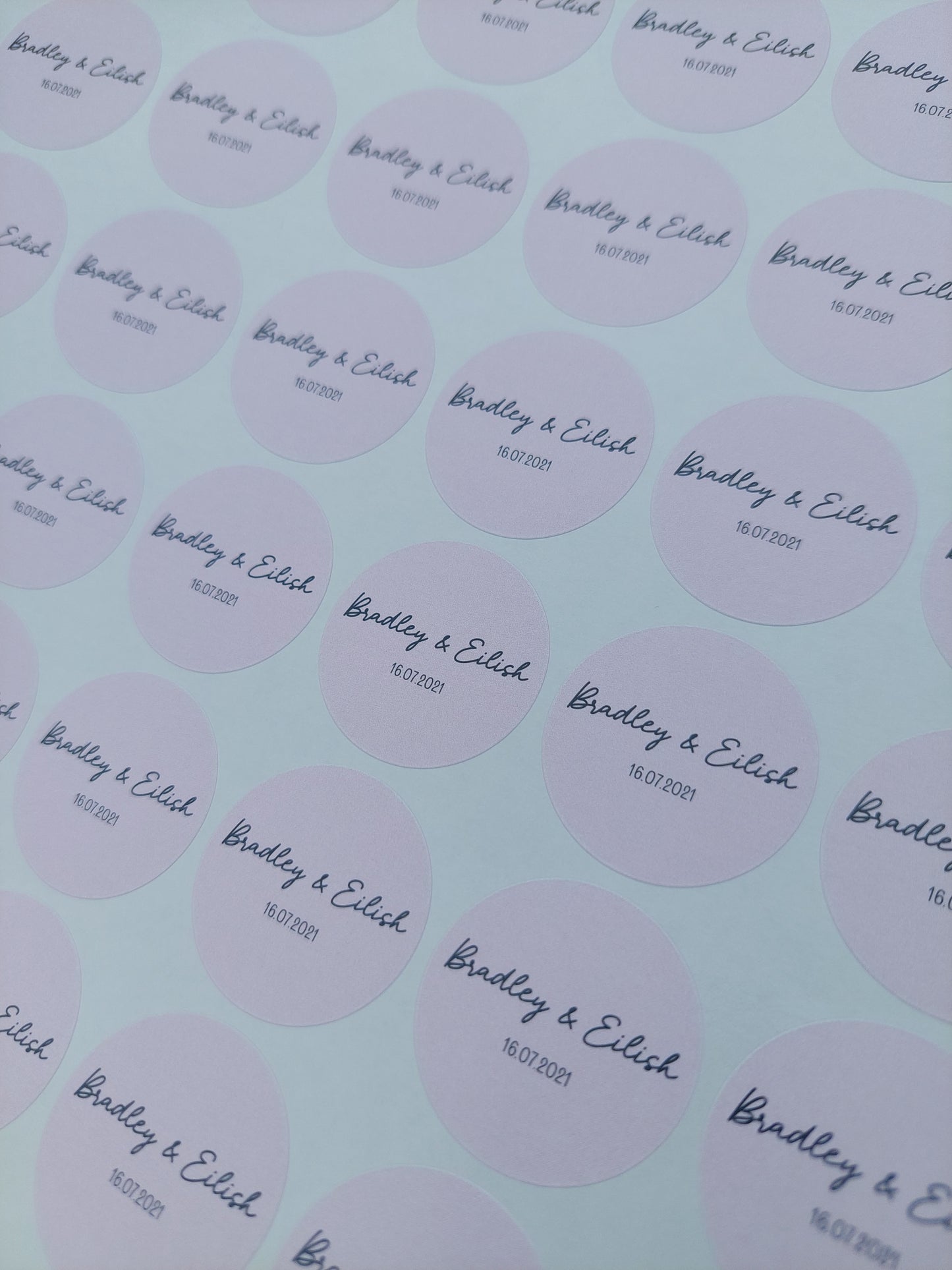 Pale Pink Party Stickers | Various Sizes | Personalised Baby Shower, Birthday, Christening, Hen Party, Engagement Stickers