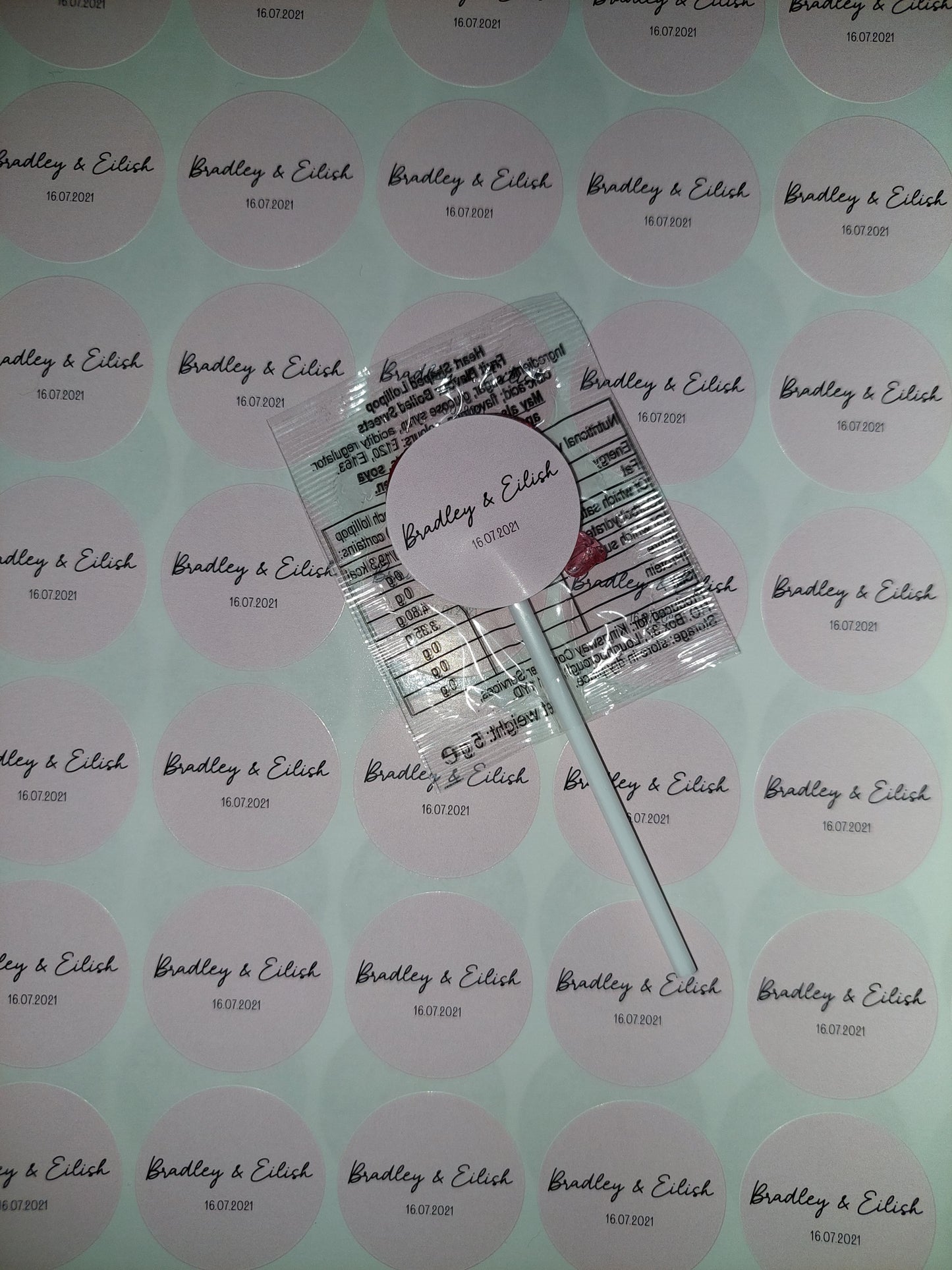 Pale Pink Party Stickers | Various Sizes | Personalised Baby Shower, Birthday, Christening, Hen Party, Engagement Stickers