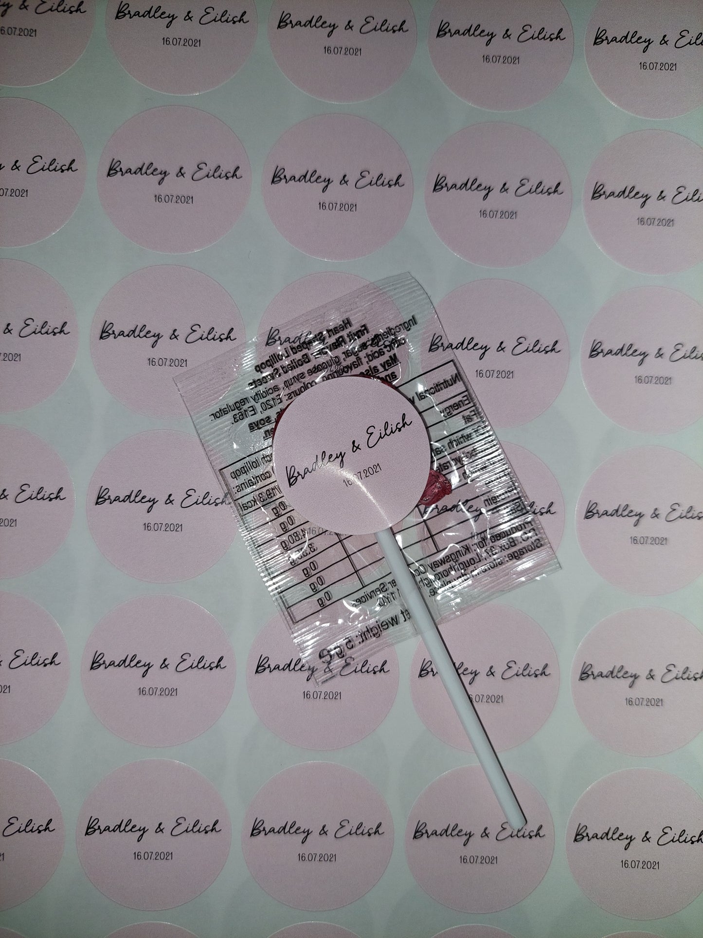 Pale Pink Party Stickers | Various Sizes | Personalised Baby Shower, Birthday, Christening, Hen Party, Engagement Stickers