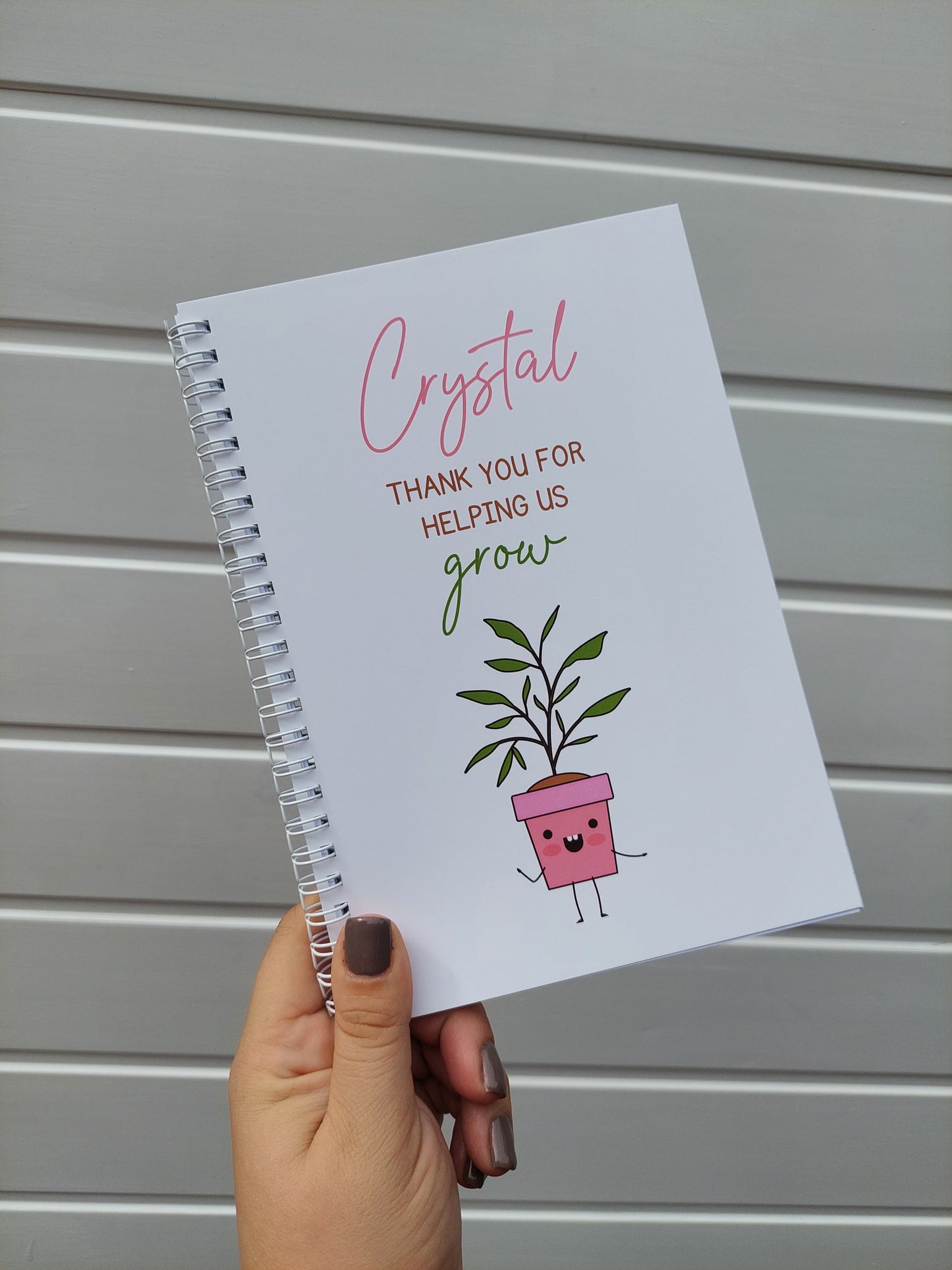 Teacher Notebook | Thank You For Helping Me Grow | Teacher Planner