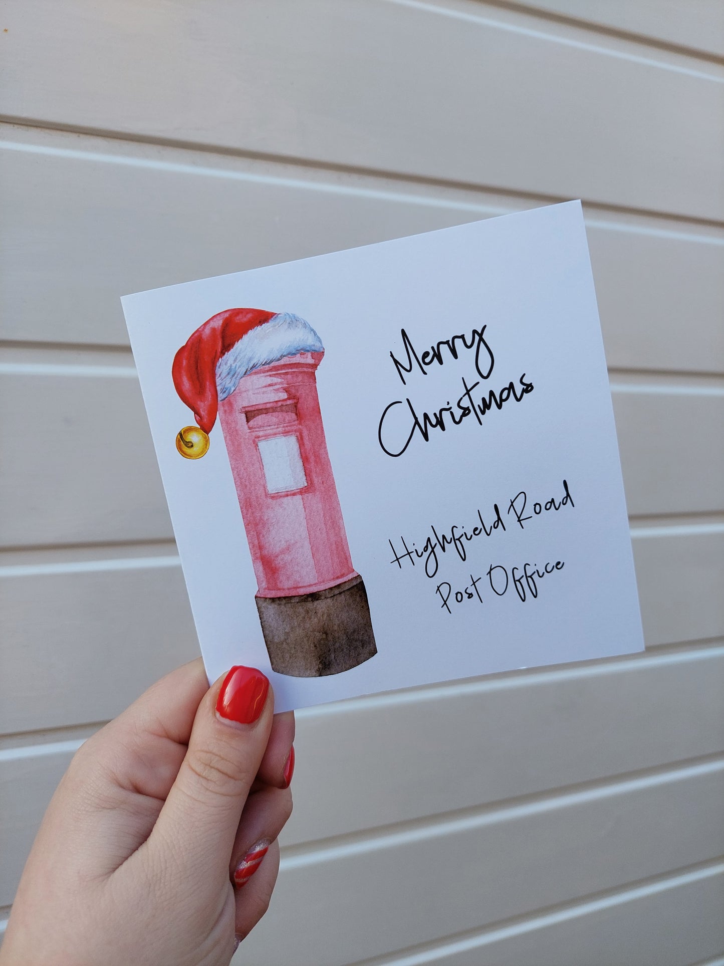 Christmas Card | Personalised Postman - Postwoman - Post Office | Staff Post Box Personalised Card