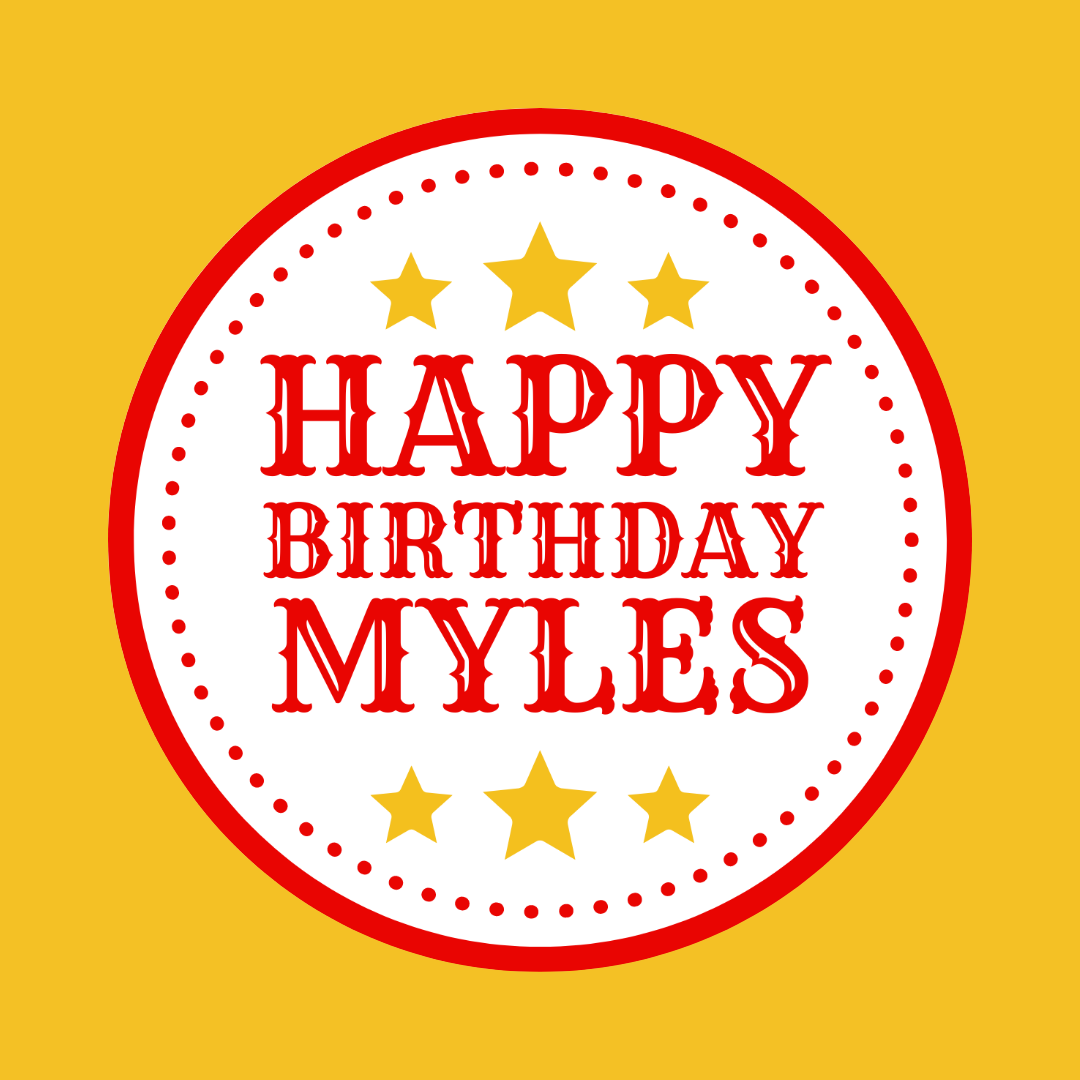 Personalised Circus Party Stickers | Circle Stickers | Sticker Sheet | Circus Party Stickers | Design 2