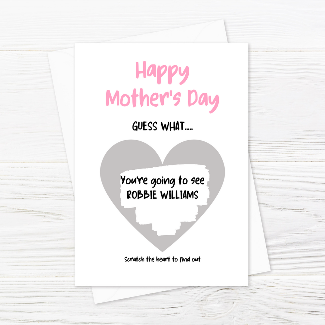 Silver Scratch Card | Surprise Card | Mother's Day Scratch Reveal Card - Dinky Designs