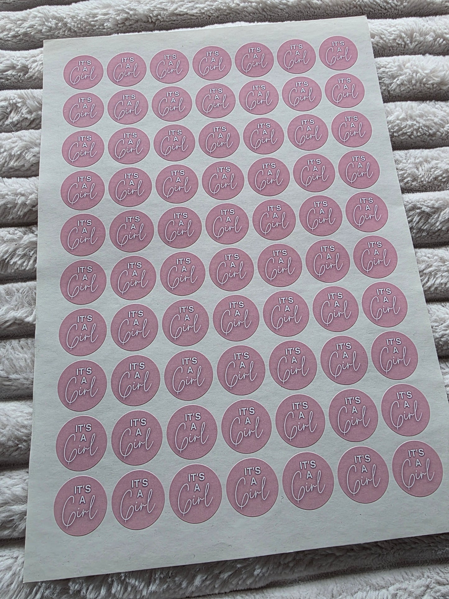 SALE - It's A Girl Stickers | 25MM | Baby Shower Party Stickers | Baby Girl Stickers - Dinky Designs
