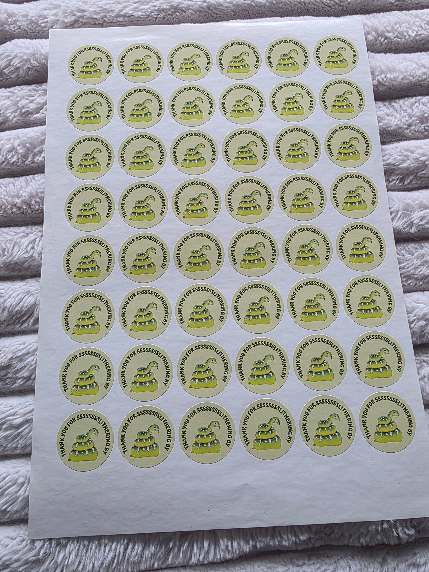 SALE - Snake Reptile Stickers | 30MM | Slithering By | Reptile Party Theme - Dinky Designs