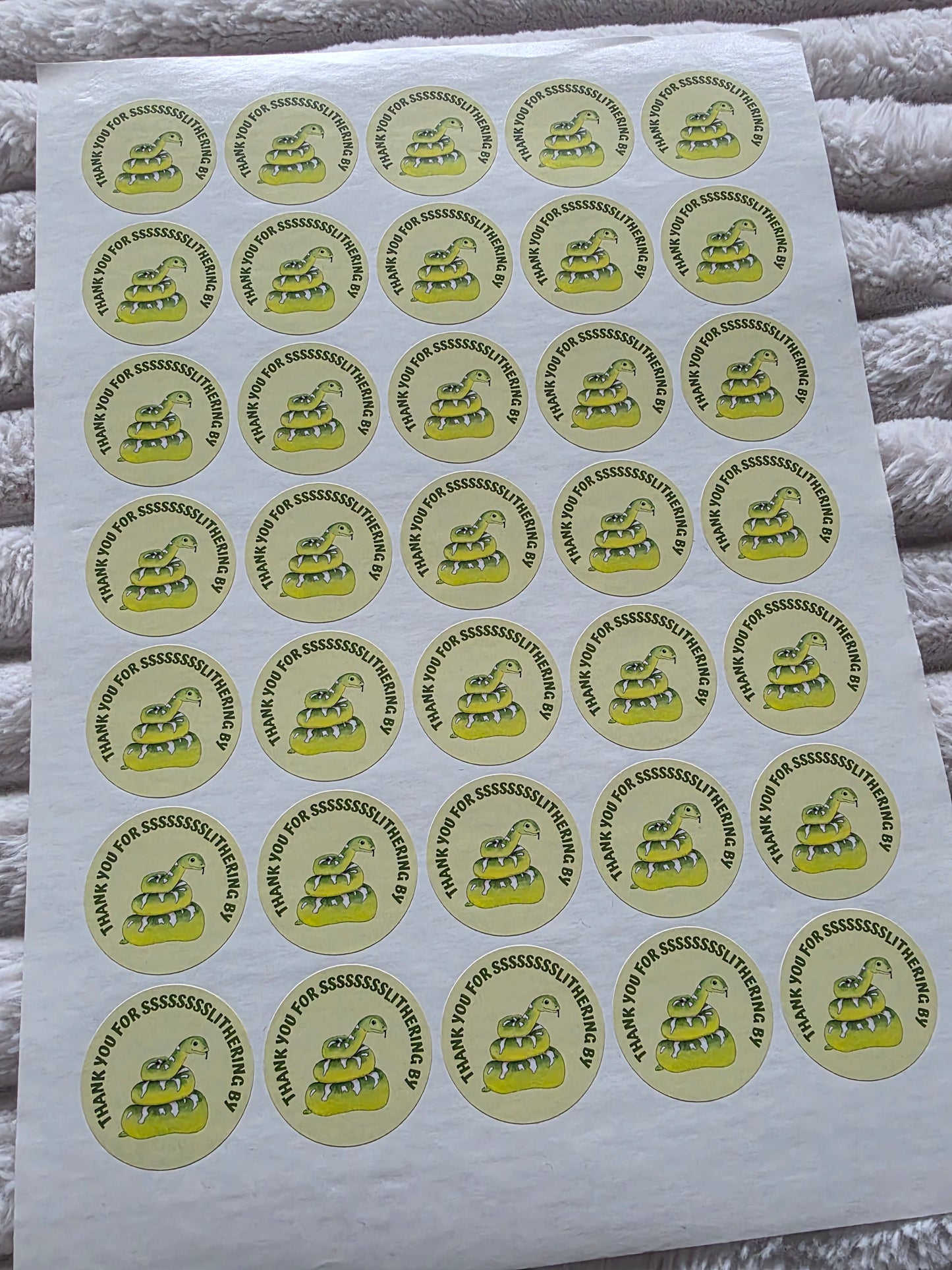 SALE - Snake Reptile Stickers | 35MM | Slithering By | Reptile Party Theme - Dinky Designs