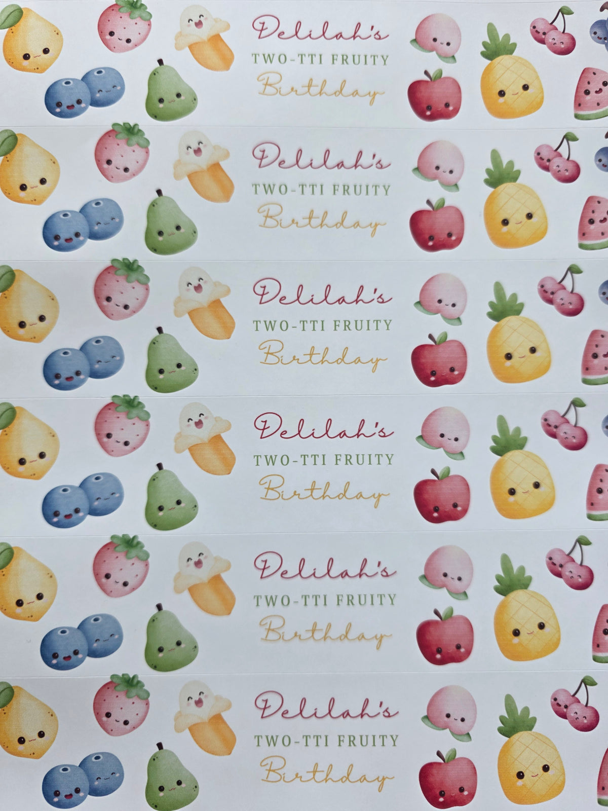 Juice Bottle Labels | Fruit Face Labels | Water Bottle Stickers | Fruit Birthday Party Stickers