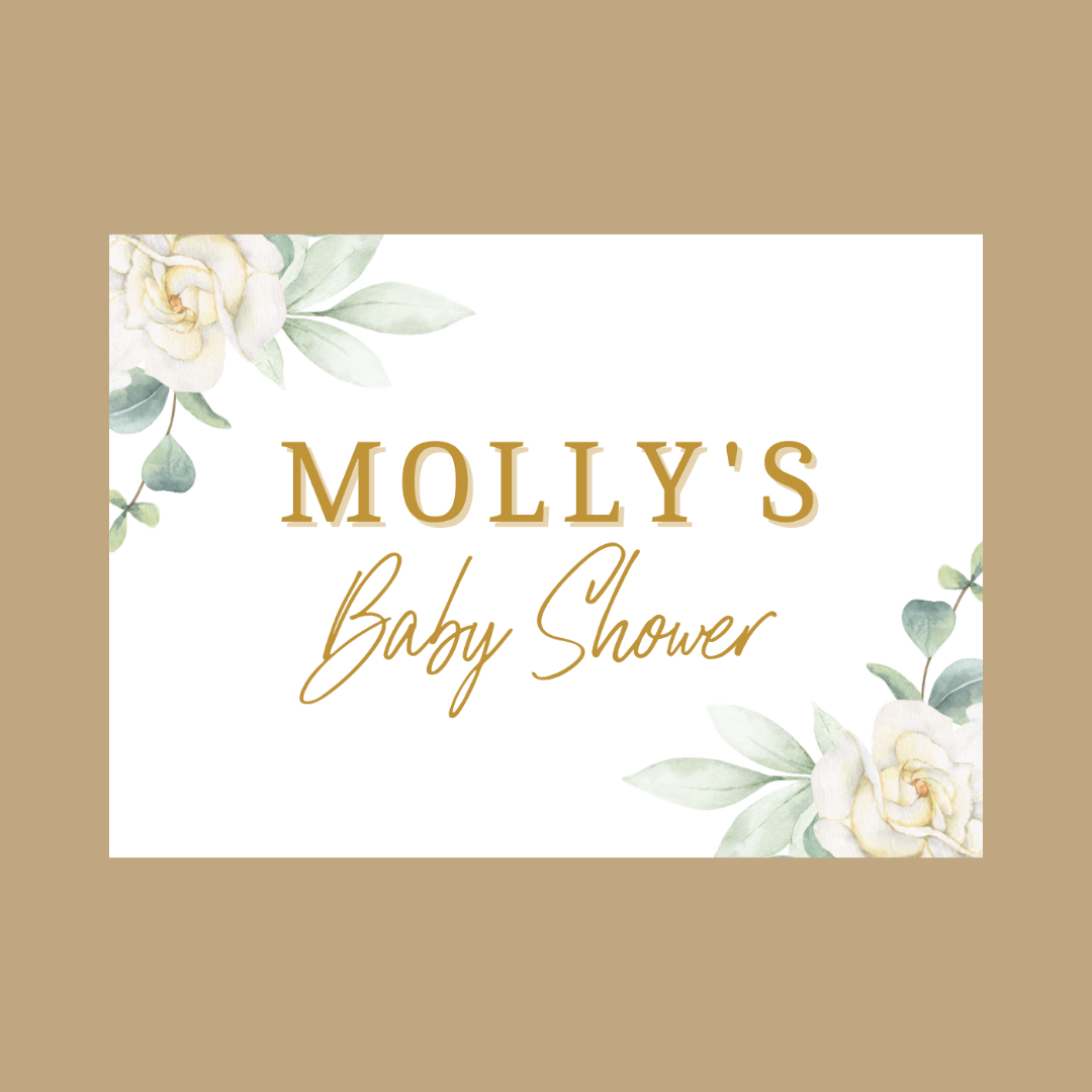 Rectangle Stickers | Greenery White Rose Floral Party Stickers | Birthday, Baby Shower, Christening, Wedding, Hen Party Stickers | Party Bag Stickers