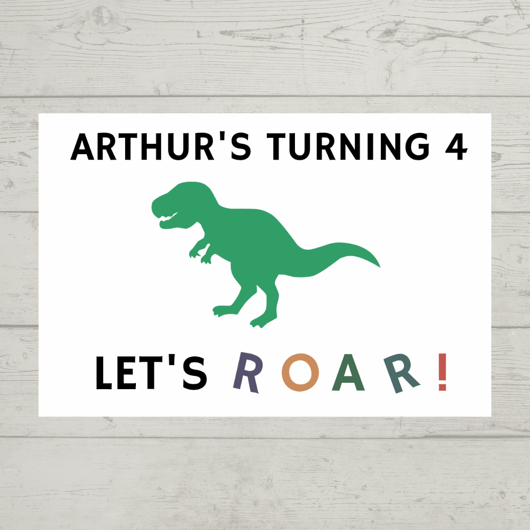 Rectangle Stickers | Dinosaur Party Stickers | Party Bag Stickers