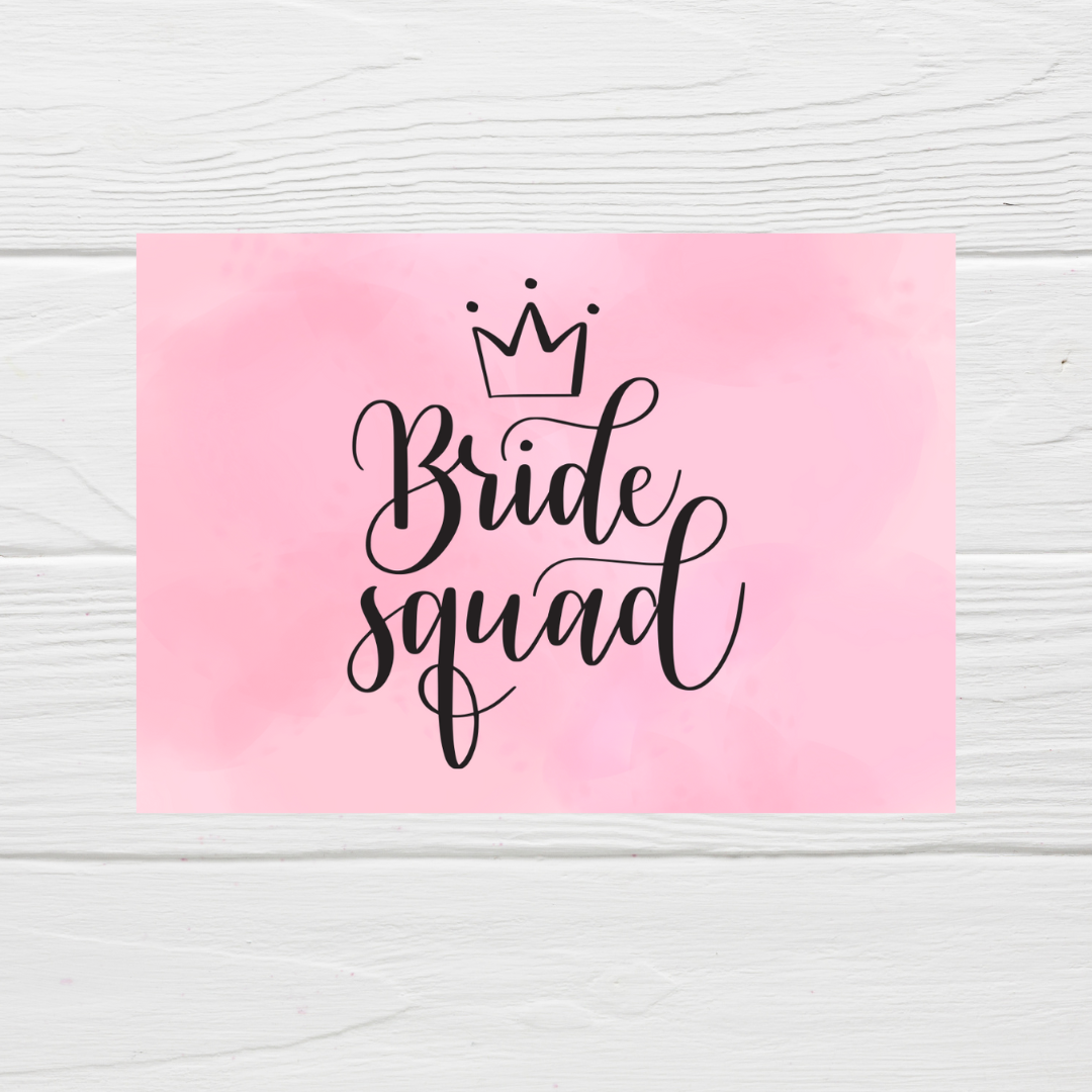 Pink Bride Squad Stickers | Rectangle Stickers | Hen Party Stickers