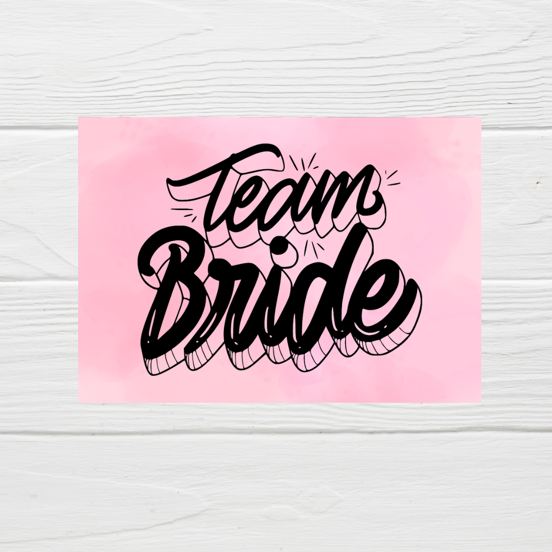 Pink Team Bride Stickers | Rectangle Stickers | Hen Party Stickers