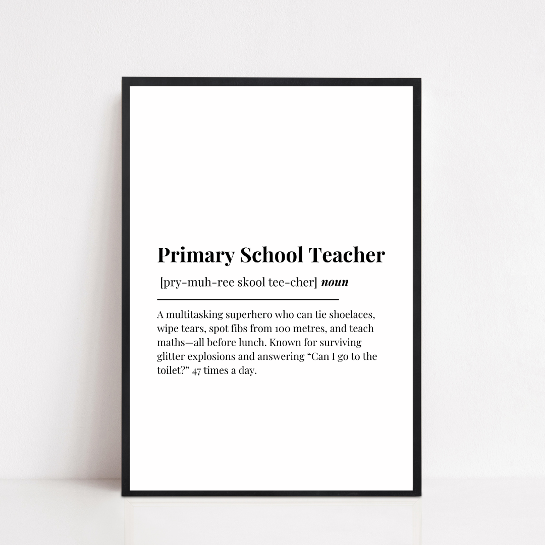Definition Print | Primary School Teacher | Teacher Gift Idea | Design 2