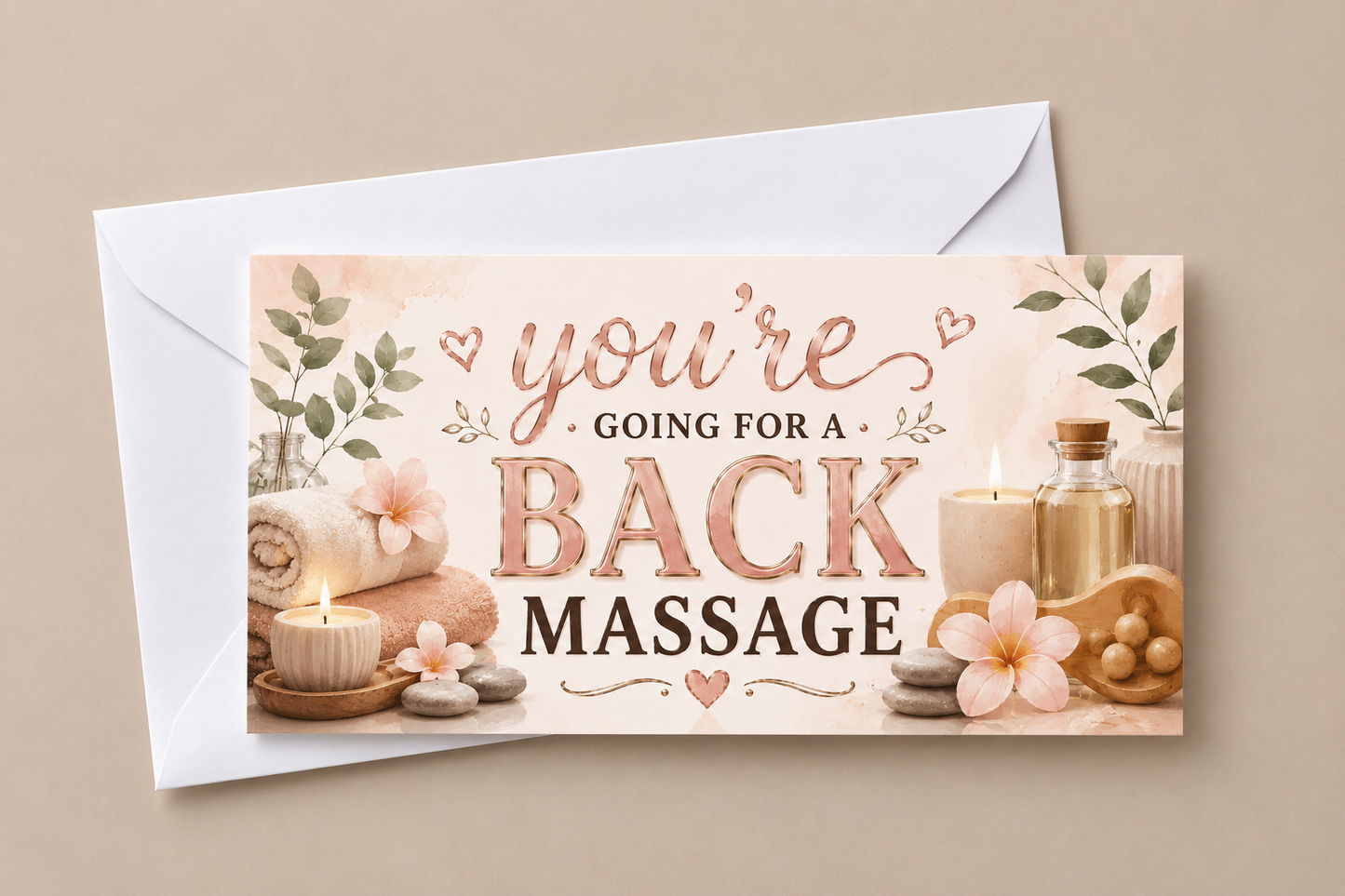 Surprise Ticket Print | You're Going For A Back Massage | Treatment Ticket Pass Voucher | Gift Idea