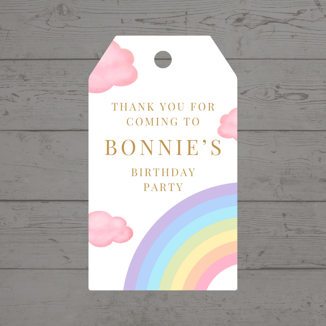 Gift Tags | Pastel Rainbow Gift Tags | Party Tags | Party Gift Tags | Pastel Rainbow Party Theme