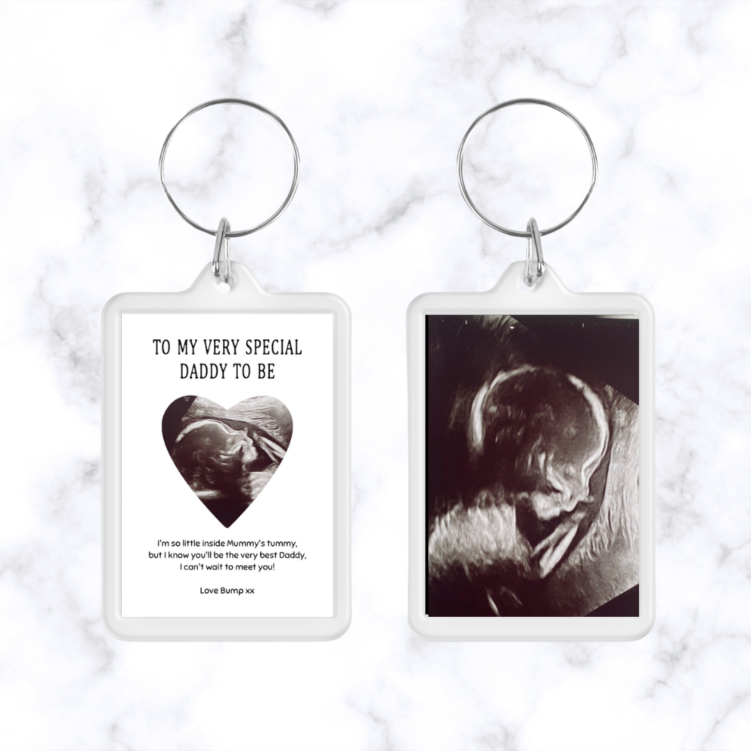 Keyring Gift | Daddy To Be | Scan Photo Keyring | Gift Idea