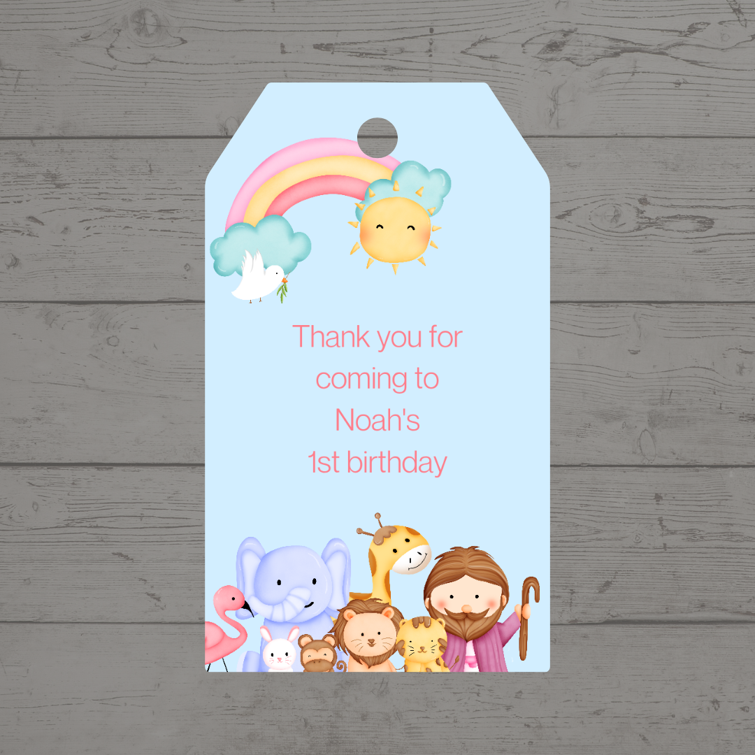 Gift Tags | Noah's Ark Party Gift Tags | Party Tags | Party Gift Tags | Noah's Ark Party Theme (Design 1)