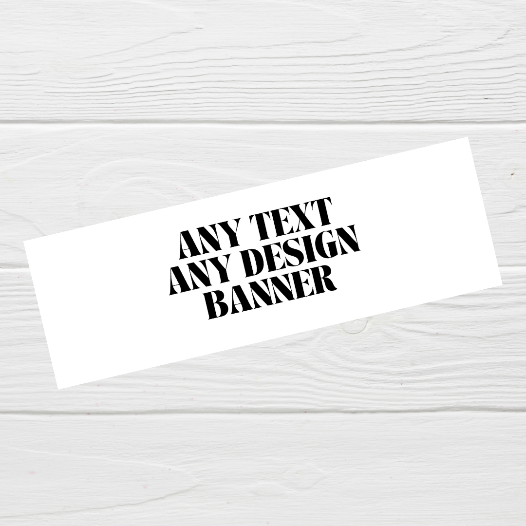 ANY DESIGN | Custom Design Banner | Personalised Birthday, Christening, Baby Shower Banner - Dinky Designs