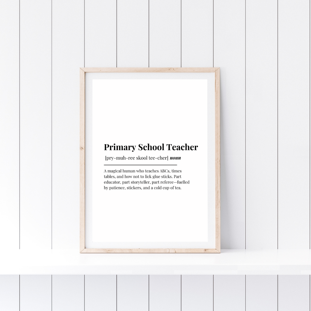 Definition Print | Primary School Teacher | Teacher Gift Idea | Design 1