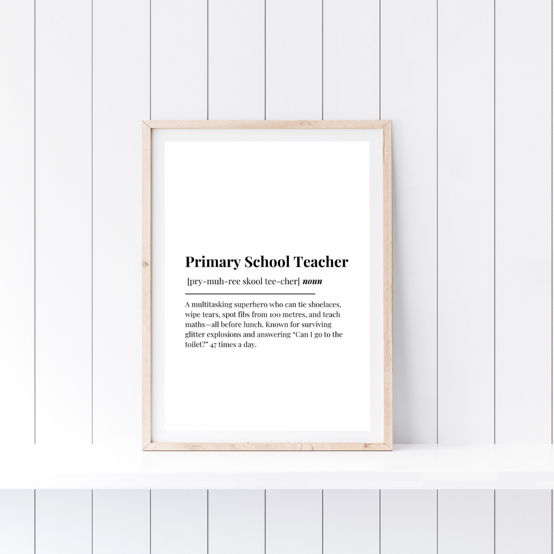 Definition Print | Primary School Teacher | Teacher Gift Idea | Design 2