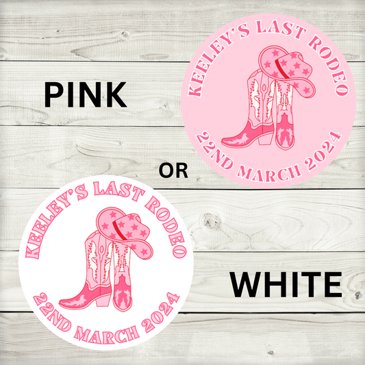 Hen Party Stickers | Rodeo Cowboy Boot Stickers | Bridal Party Stickers