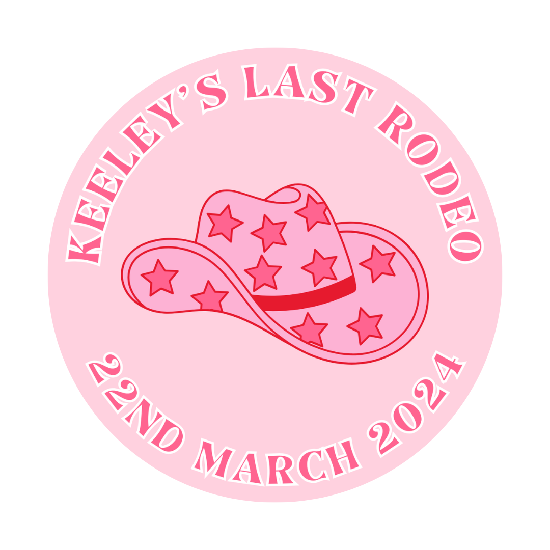 Hen Party Stickers | Rodeo Cowboy Hat Stickers | Bridal Party Stickers