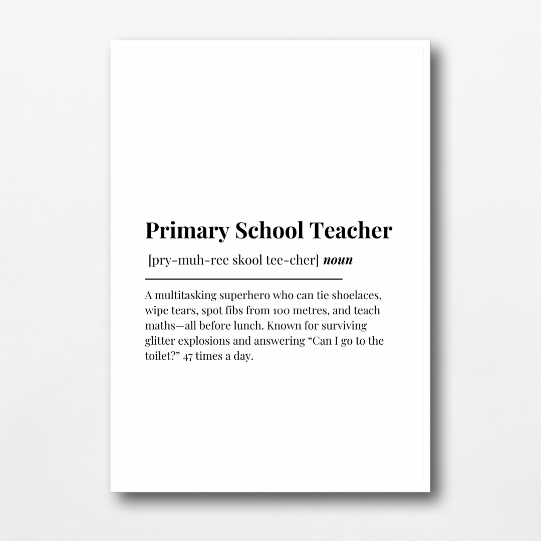 Definition Print | Primary School Teacher | Teacher Gift Idea | Design 2