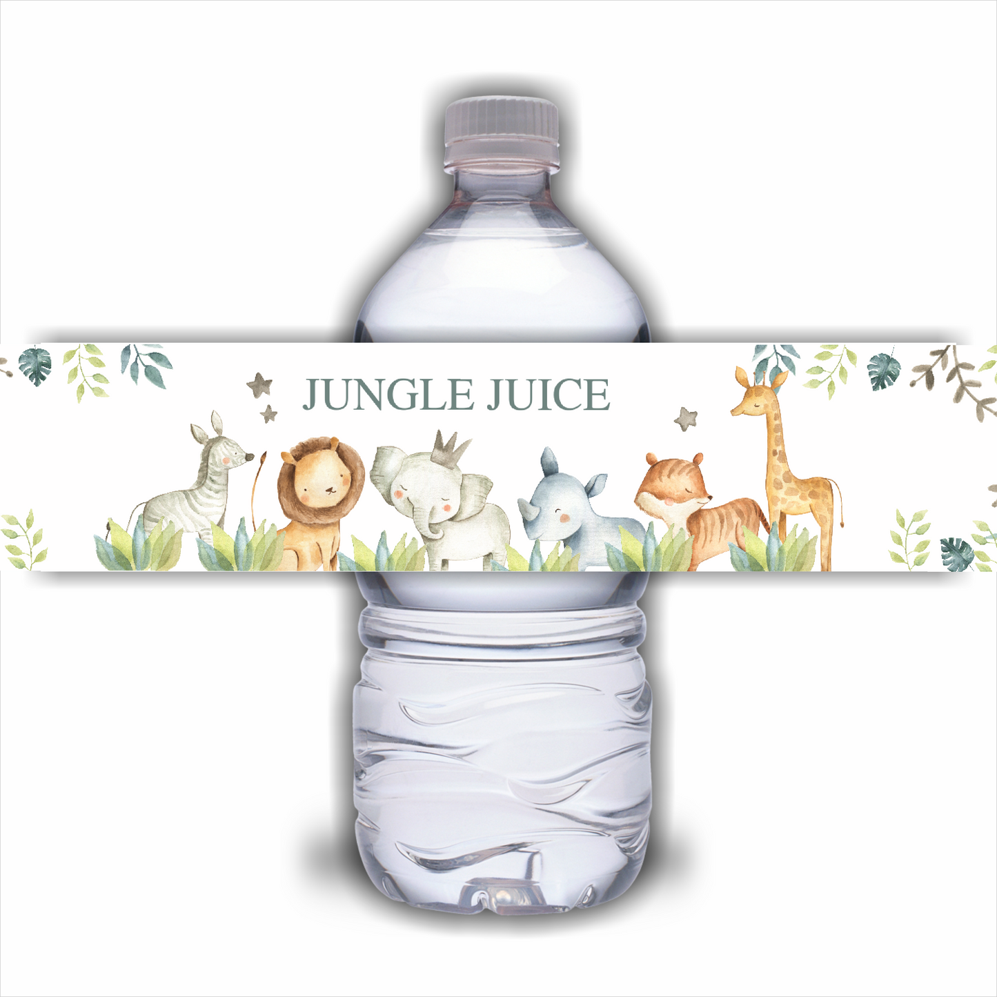Personalised Juice Bottle Labels | Safari Jungle Animal Party Juice Labels | Water Bottle Stickers | Safari Animal Party | Party Stickers