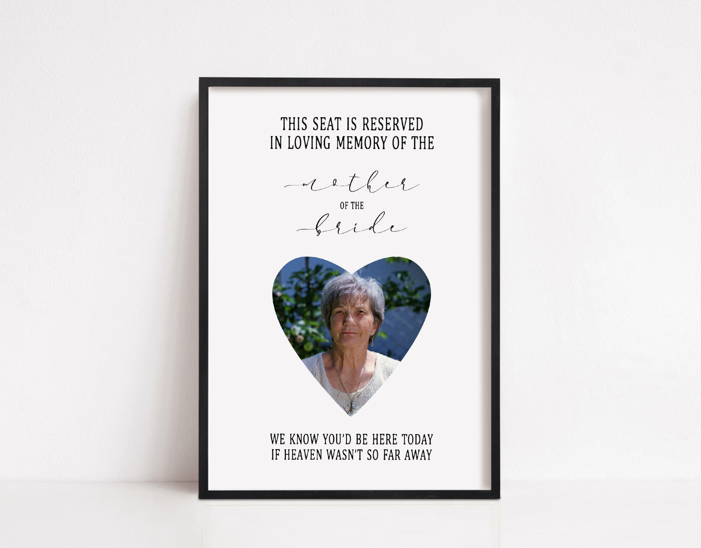 Wedding Print | In Loving Memory Print | Father Of The Bride - Groom, Mother Of The Bride - Groom Print