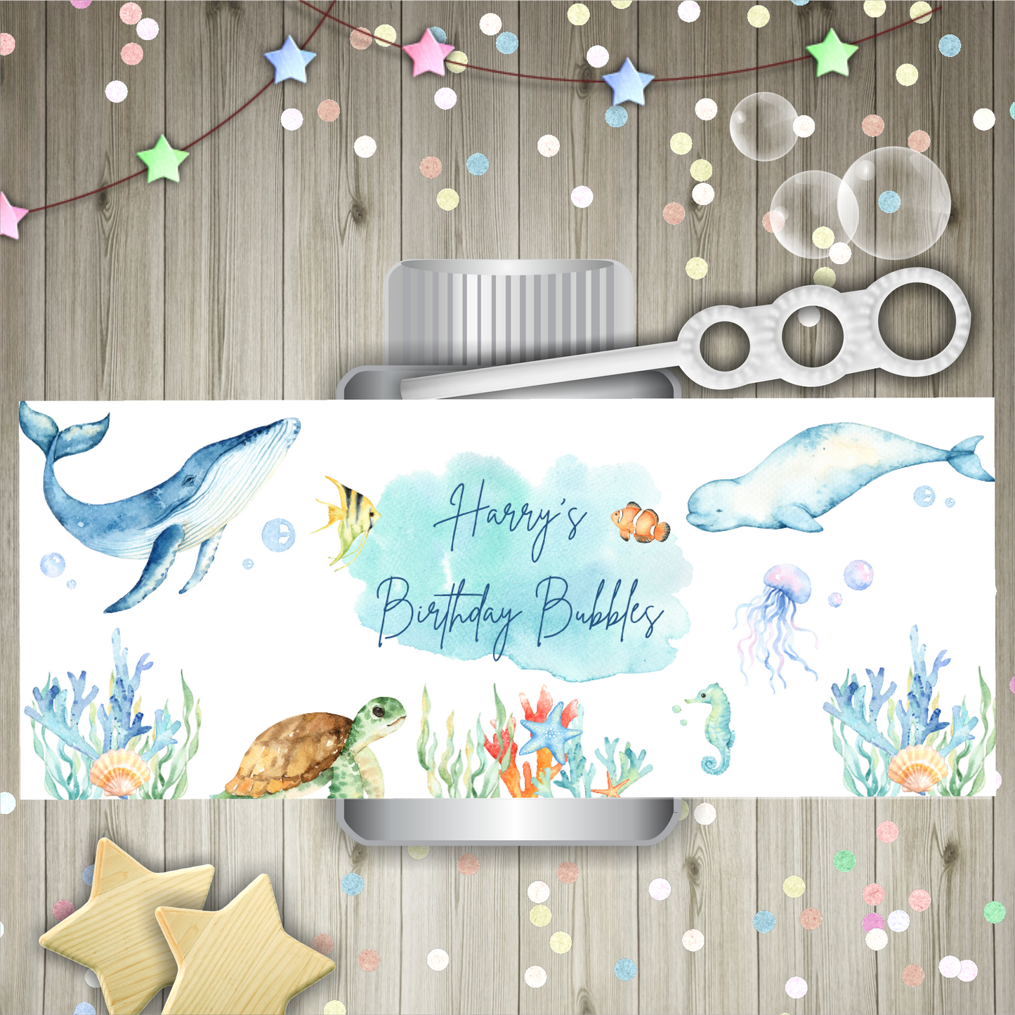 Bubble Wrapper Sticker Labels | Under The Sea Bubble Labels | Bubble Stickers | Bubble Party Favours | Party Stickers