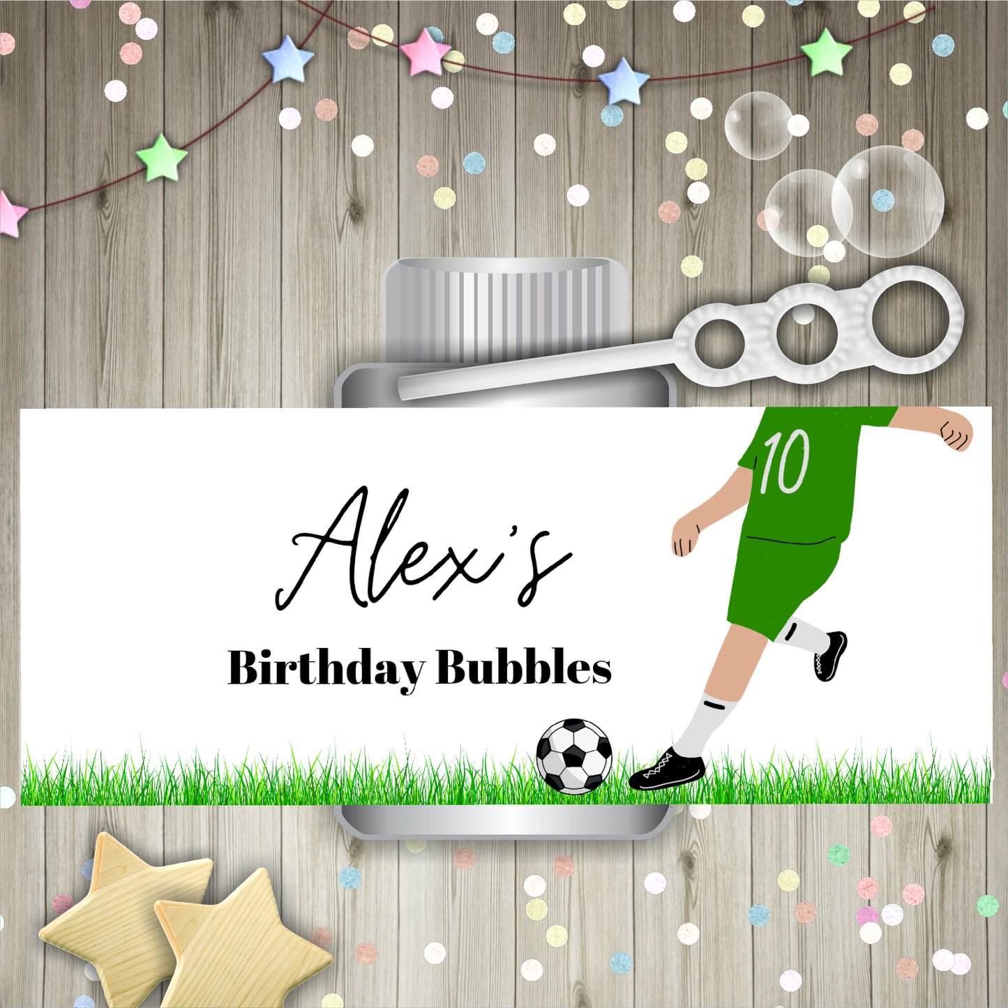 Bubble Wrapper Sticker Labels | Football Bubble Labels | Bubble Stickers | Bubble Party Favours | Party Stickers | Design 3