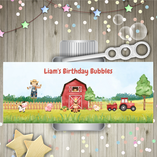 Bubble Wrapper Sticker Labels | Farm Animal Bubble Labels | Bubble Stickers | Bubble Party Favours | Party Stickers