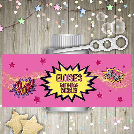 Bubble Wrapper Sticker Labels | Supergirl Bubble Labels | Bubble Stickers | Bubble Party Favours | Party Stickers
