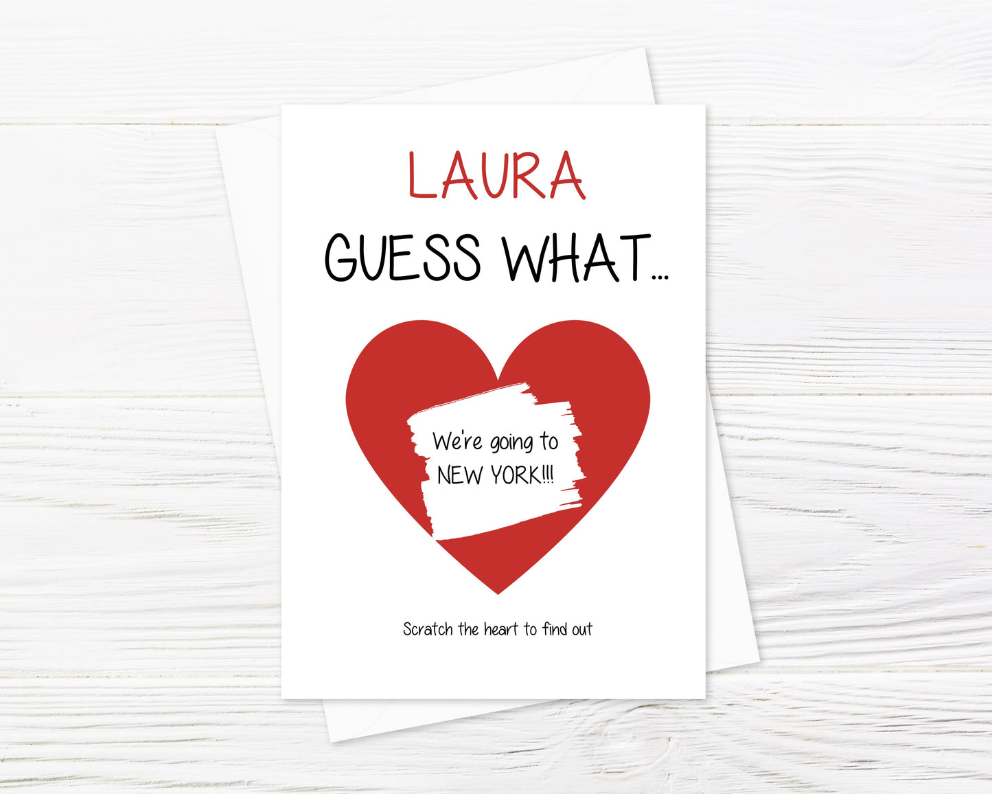 Scratch Card | Surprise Card | Holiday, Surprise Destination - Trip, Reveal Card