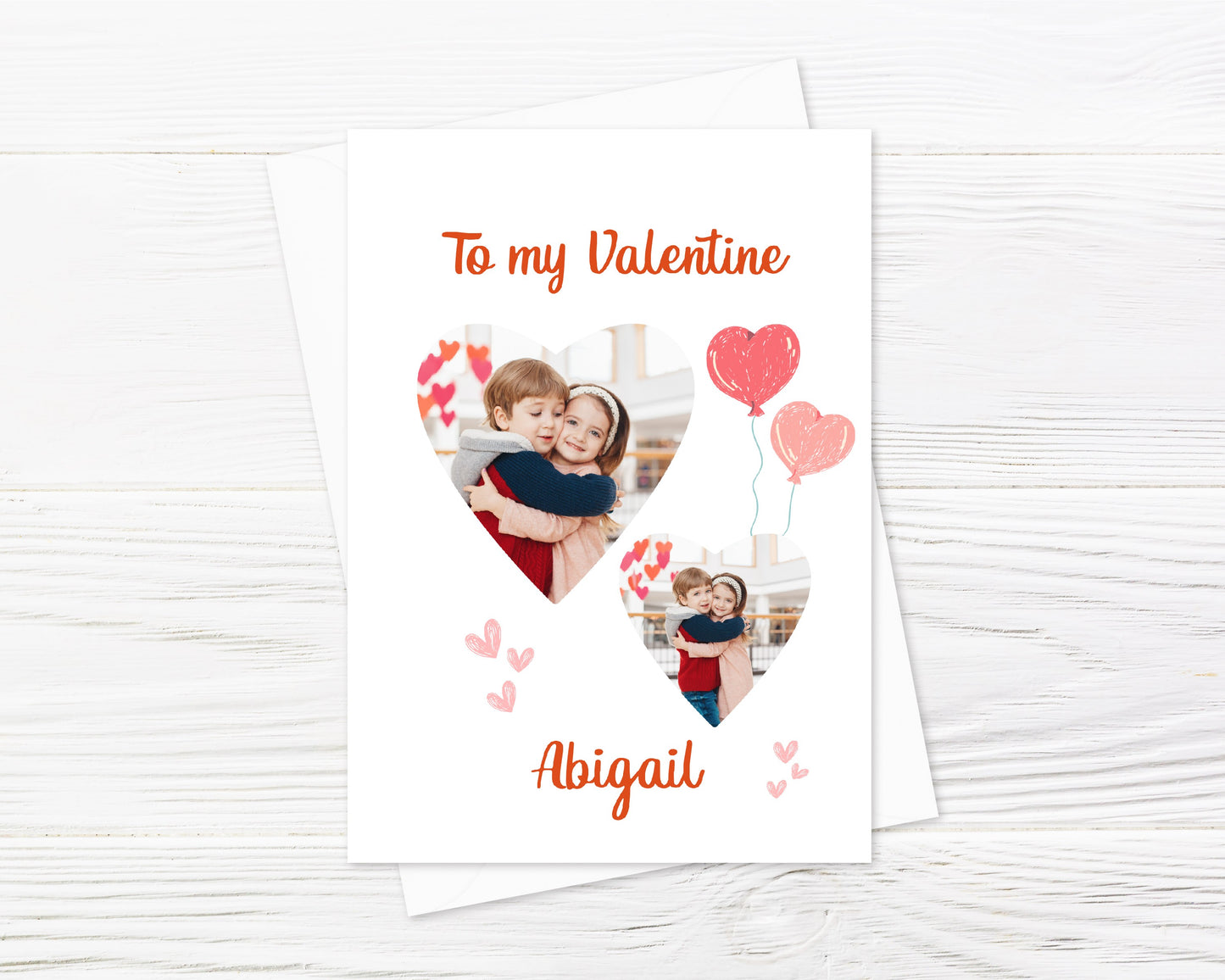 A5 Valentines Day Card | Valentine Photo Card | Couples Card | Children's Valentine Card