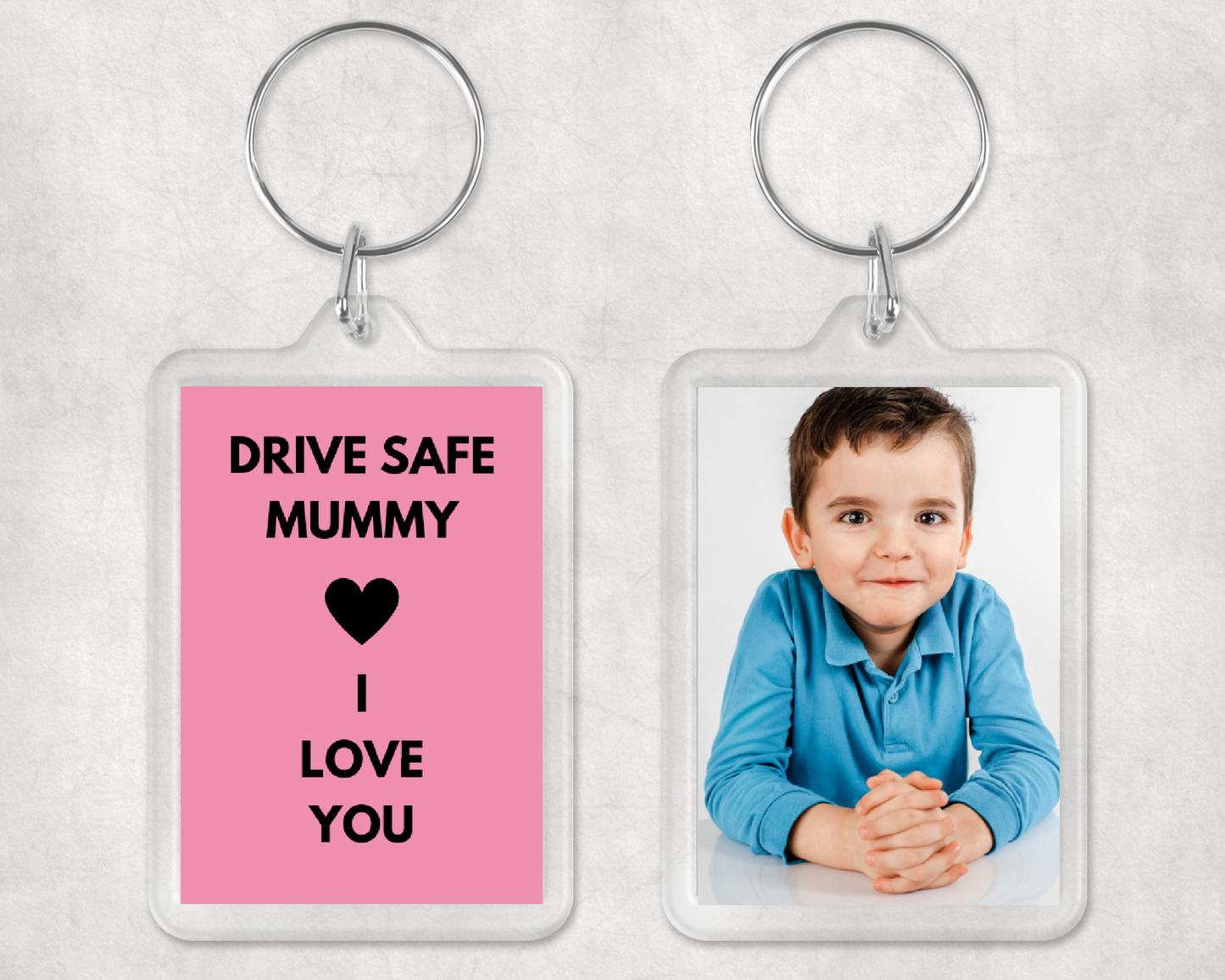 Keyring Gift | Drive Safe Mummy, Love You | Photo Keyring | Gift Idea
