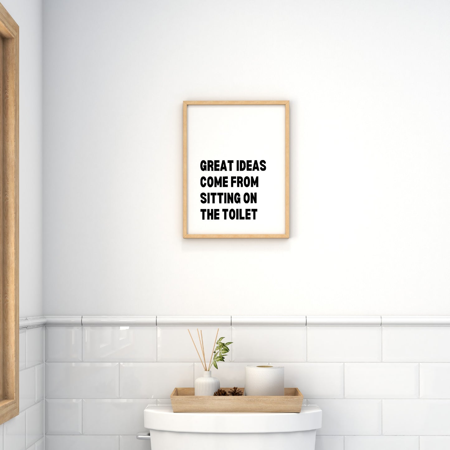 Bathroom Print | Great Ideas Come From Sitting On The Toilet | Quote Print | Bathroom Decor
