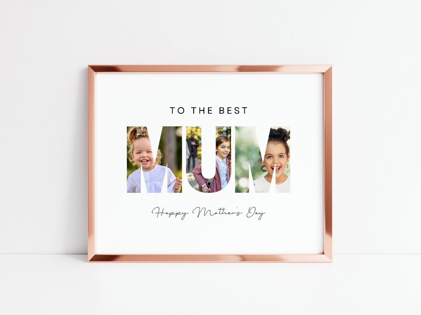 Mother's Day Print | Personalised Photo Letters | To The Best Mum | Mother's Day Gift