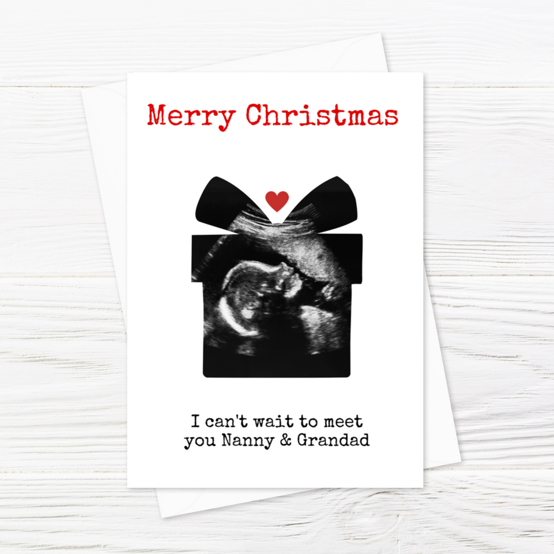 Christmas Card | Scan Photo Pregnancy Card | Christmas Present Photo Card