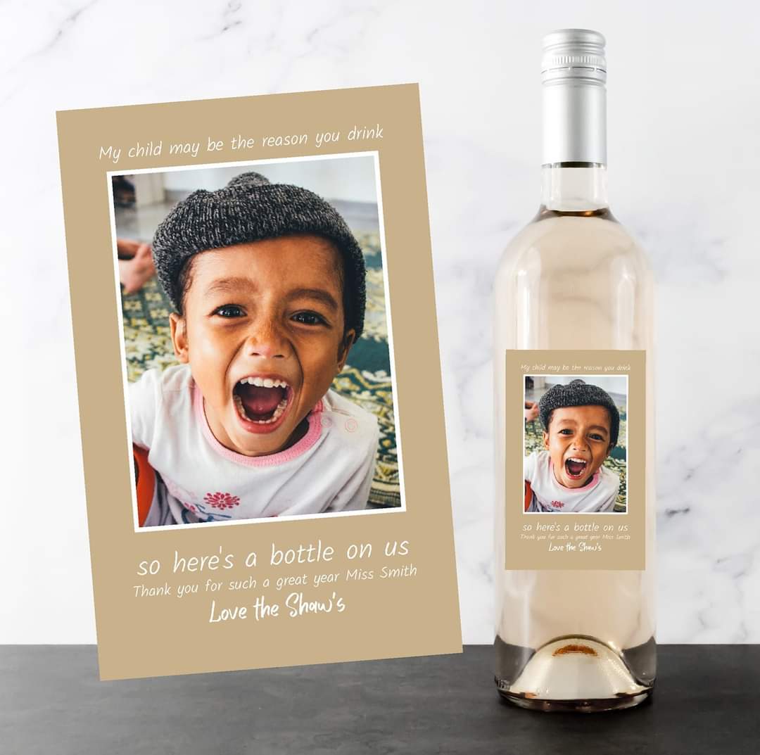 Wine Bottle Label | Teacher Gift Idea | Teacher Wine Gift