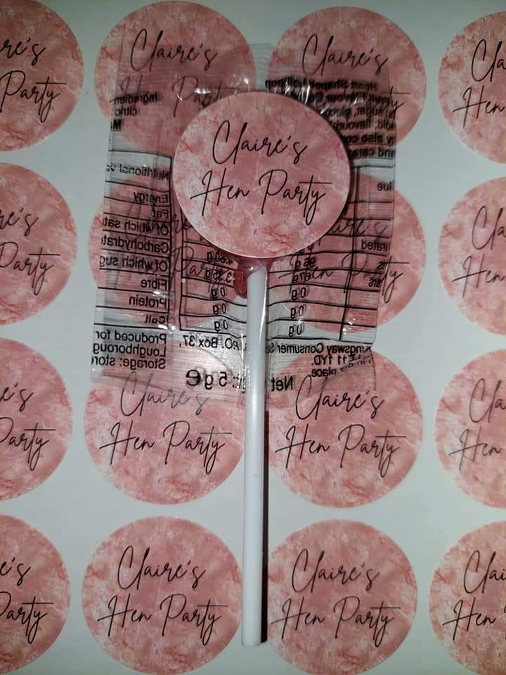 Blush Pink Birthday Stickers | Sticker Sheet 45mm Circles | Party Stickers | Circle Stickers | Sticker Sheet