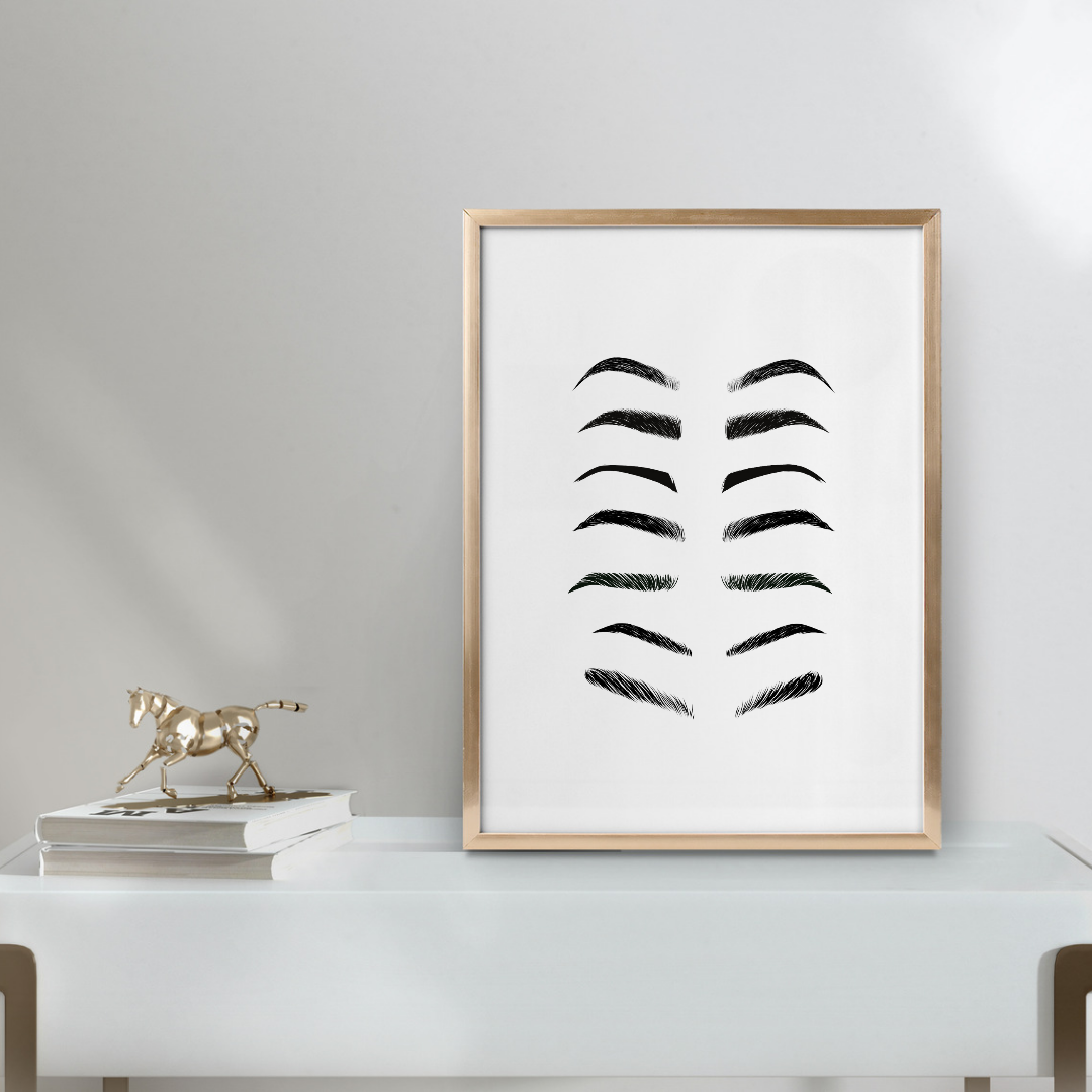 Eyebrow Shape Image Print | Salon Print | Salon Supplies