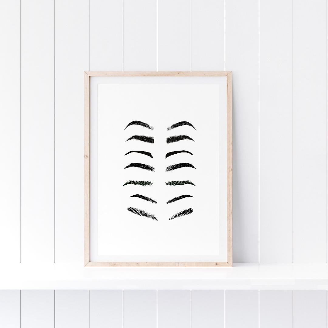 Eyebrow Shape Image Print | Salon Print | Salon Supplies